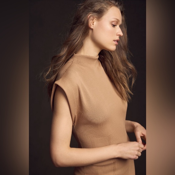 ✨ Anthropologie Mock-Neck Mini Dress Sz XL - Picture 7 of 11